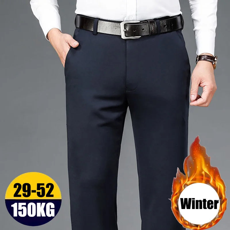 10XL Oversize Men Business Pants Winter Men's Trousers Man Casual Formal Tailoring Clothes Social Suit Clothing Slacks PantsMens